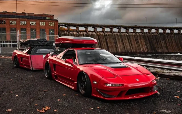 1996 Acura NSX with Acura NSX Trailer front